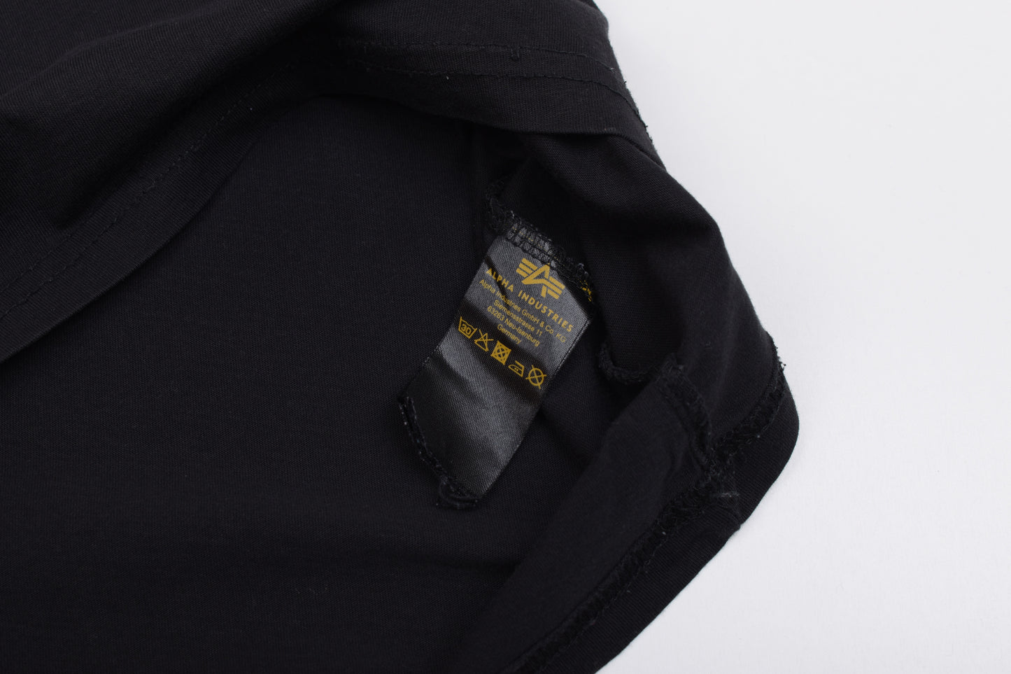 T-shirt de base Alpha Industries - Noir/Blanc, Taille M, Bon 6/10