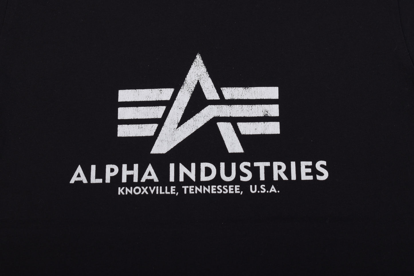 T-shirt de base Alpha Industries - Noir/Blanc, Taille M, Bon 6/10