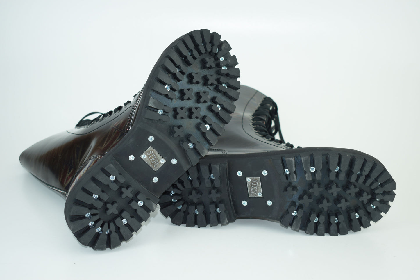 Steel Boots 15 Eyelets UK Flag Rub Off Size EU42, Excellent 10/10