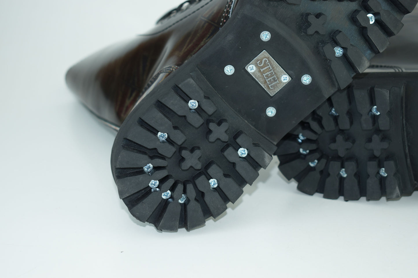 Steel Boots 15 Eyelets UK Flag Rub Off Size EU42, Excellent 10/10