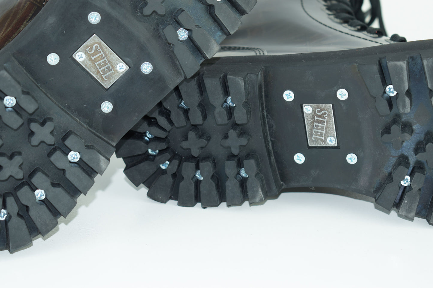 Steel Boots 15 Eyelets UK Flag Rub Off Size EU42, Excellent 10/10