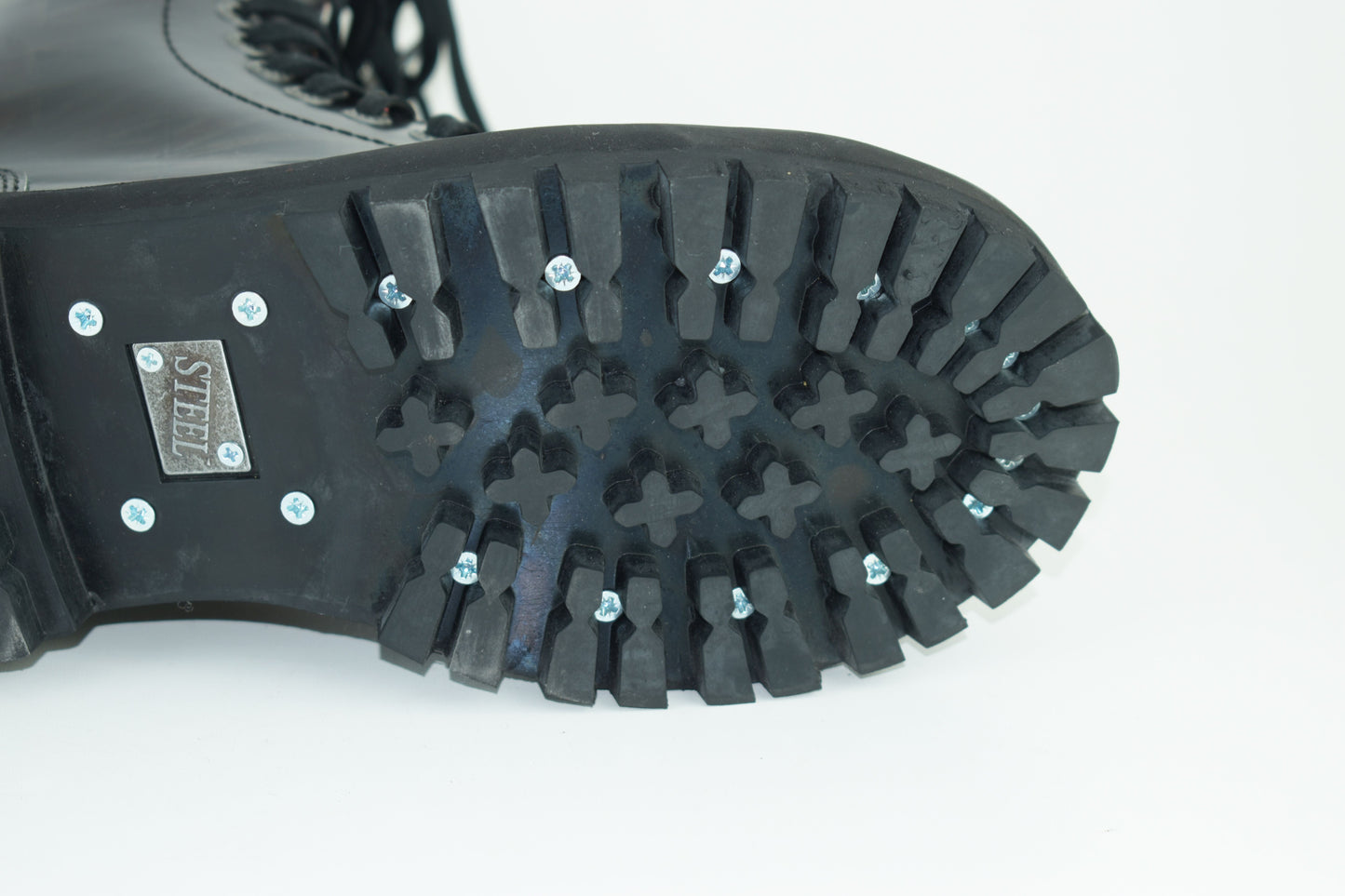 Steel Boots 15 Eyelets UK Flag Rub Off Size EU42, Excellent 10/10