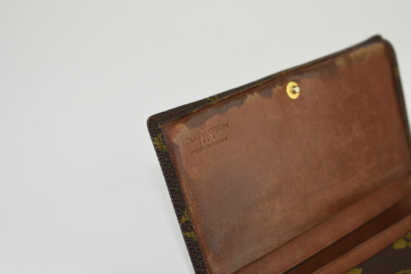 Louis Vuitton 80s (884 RA) Monogram Wallet 14cm x 8cm, Good 6/10