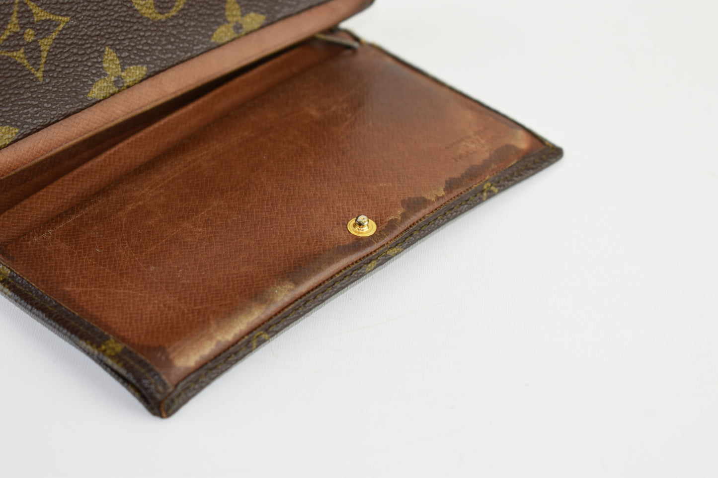 Louis Vuitton 80s (884 RA) Monogram Wallet 14cm x 8cm, Good 6/10