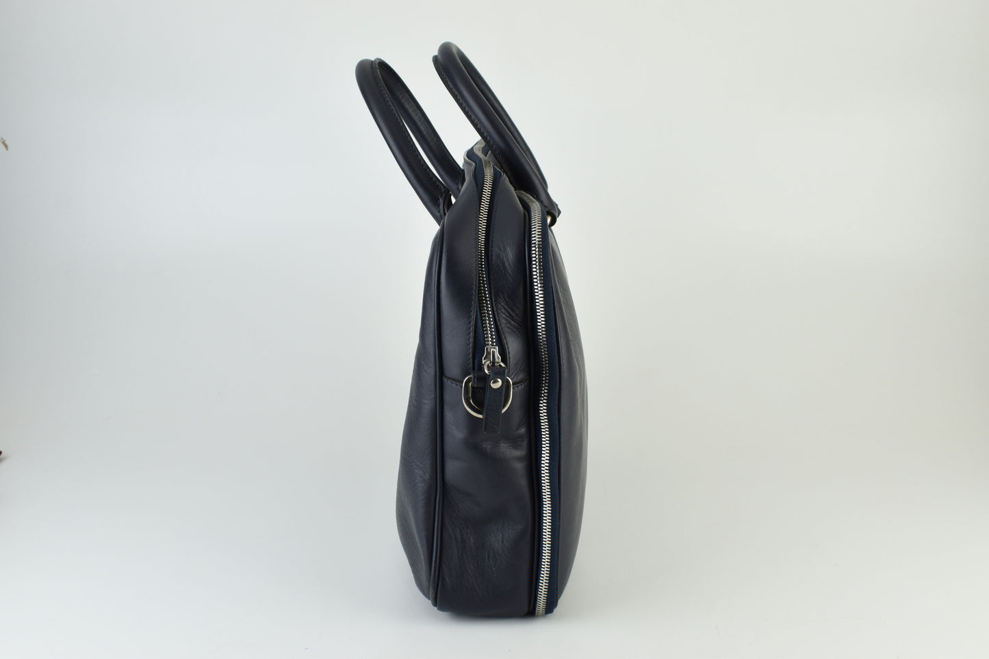 Leo et Violette Le Slim Briefcase 38x28x8cm Pebble Grain blue, V.Good 8/10