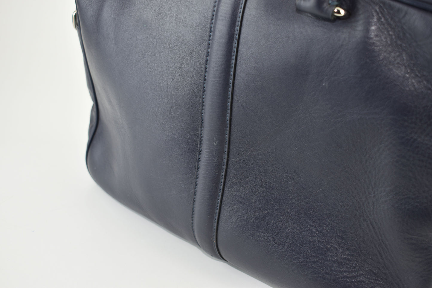 Leo et Violette Le Slim Briefcase 38x28x8cm Pebble Grain blue, V.Good 8/10