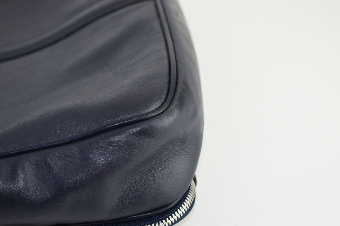 Leo et Violette Le Slim Briefcase 38x28x8cm Pebble Grain blue, V.Good 8/10