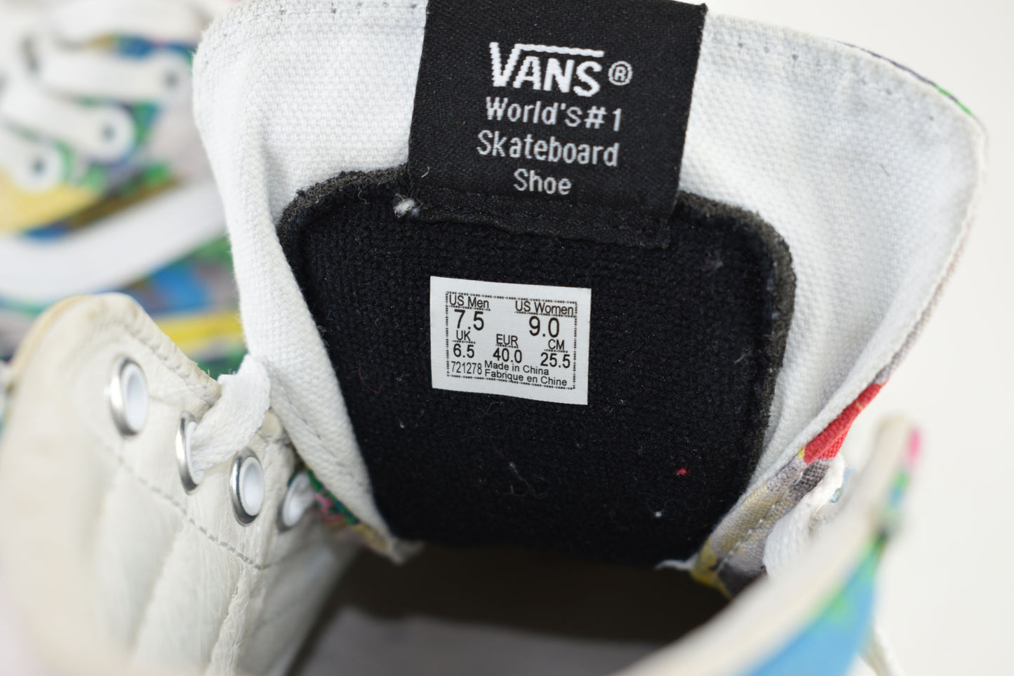 Vans Vault x Kenzo OG Sk8-Hi LX Floral Sneakers, Size EU 40, V.Good 7/10