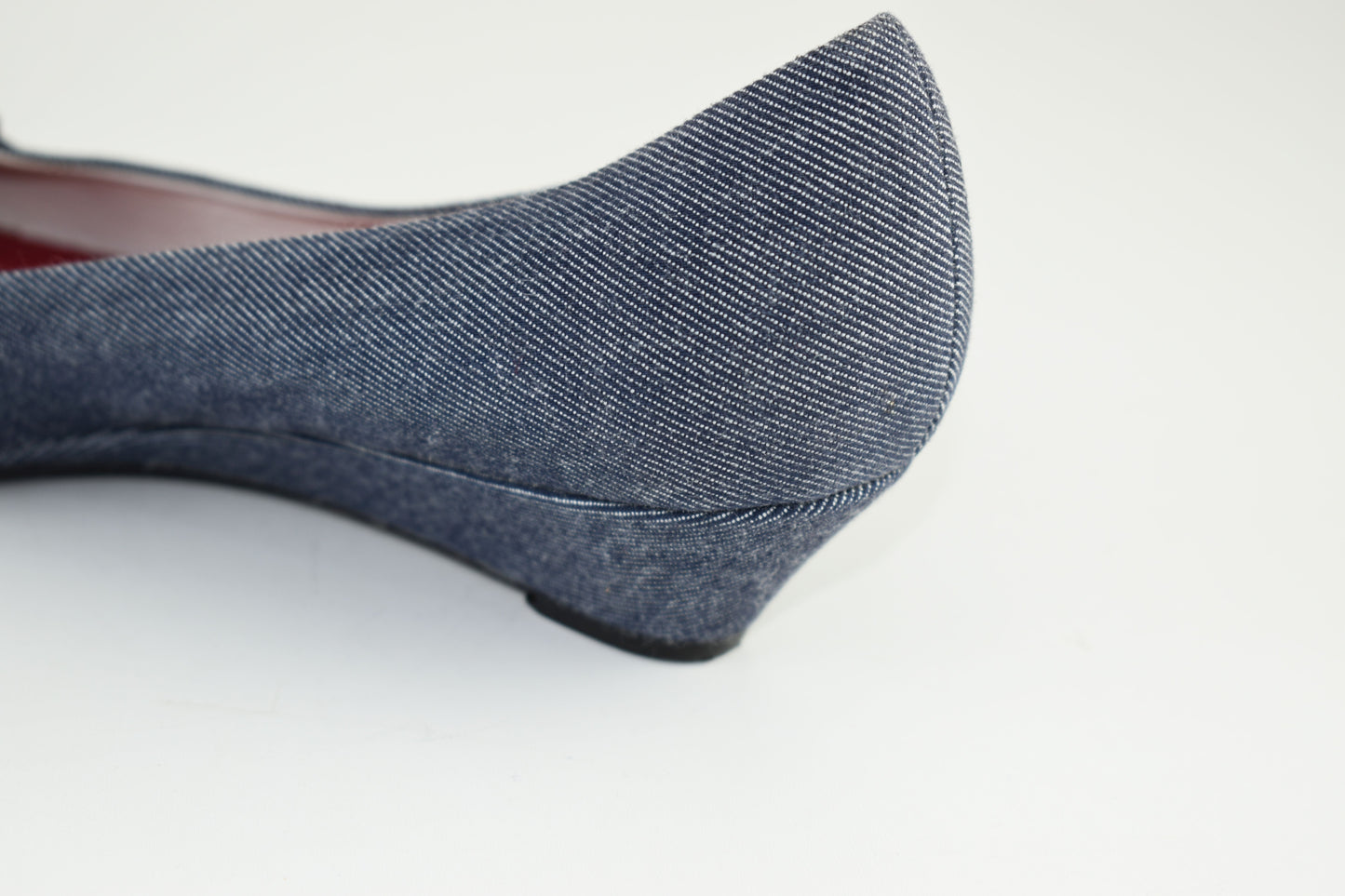 Tod’s Denim Red Wedge Women Pumps 3cm heel , Size EU 39, Excellent 9/10