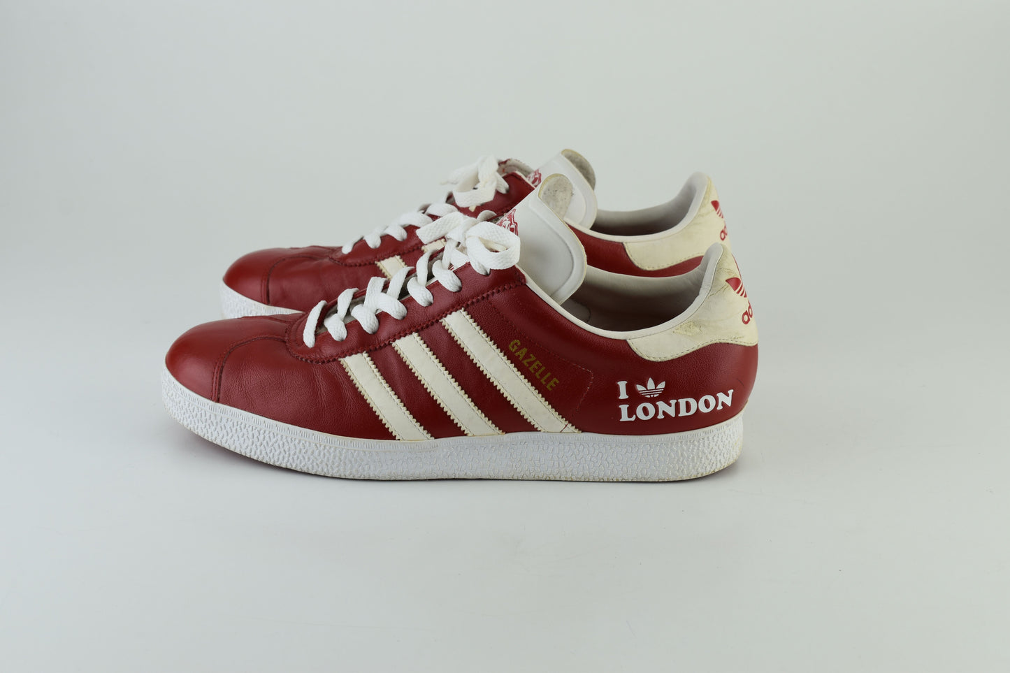 Adidas Gazelle Limited Edition I Love London Low Red Men Sneakers, Size 46, V.Good 7/10