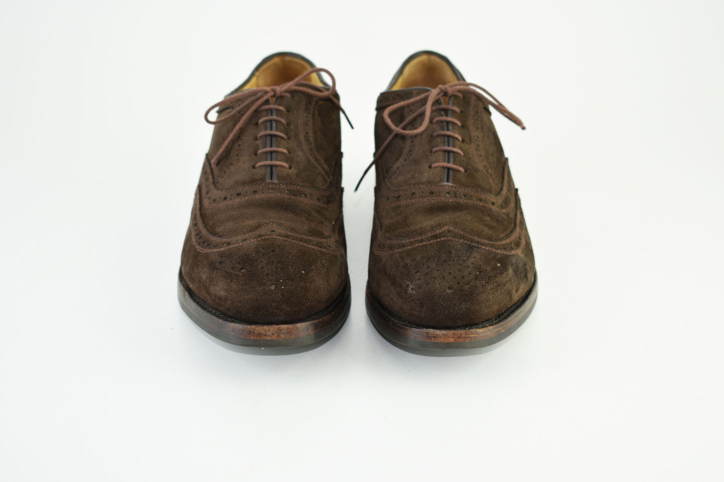 Ambiorix Brown Suede Oxford Brogues Men Shoes, Size EU 43.5, V.Good 7/10