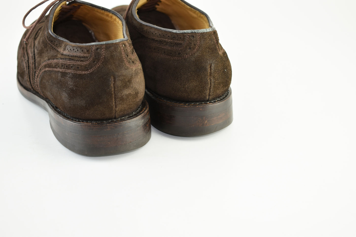 Ambiorix Brown Suede Oxford Brogues Men Shoes, Size EU 43.5, V.Good 7/10