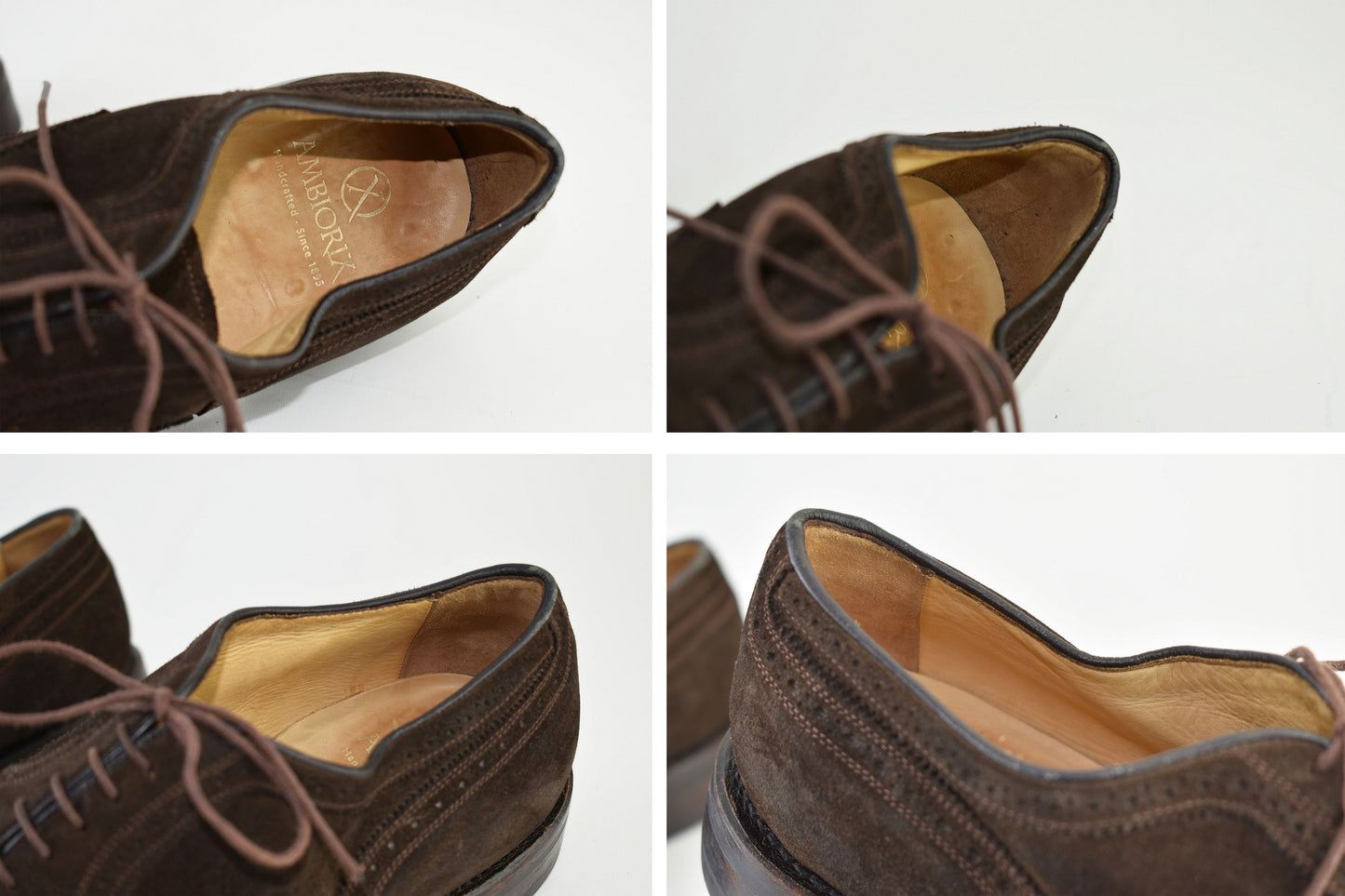 Ambiorix Brown Suede Oxford Brogues Men Shoes, Size EU 43.5, V.Good 7/10