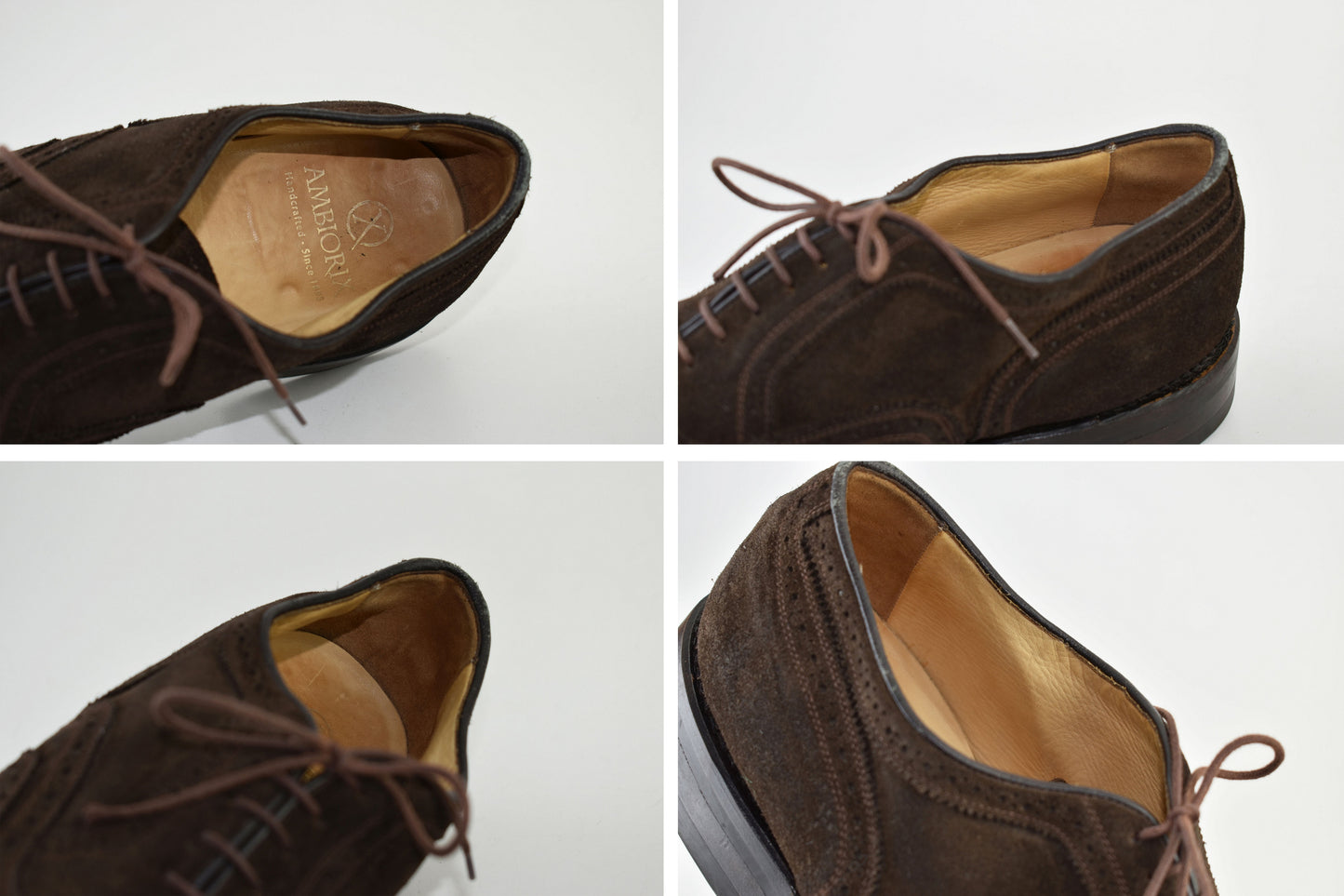 Ambiorix Brown Suede Oxford Brogues Men Shoes, Size EU 43.5, V.Good 7/10