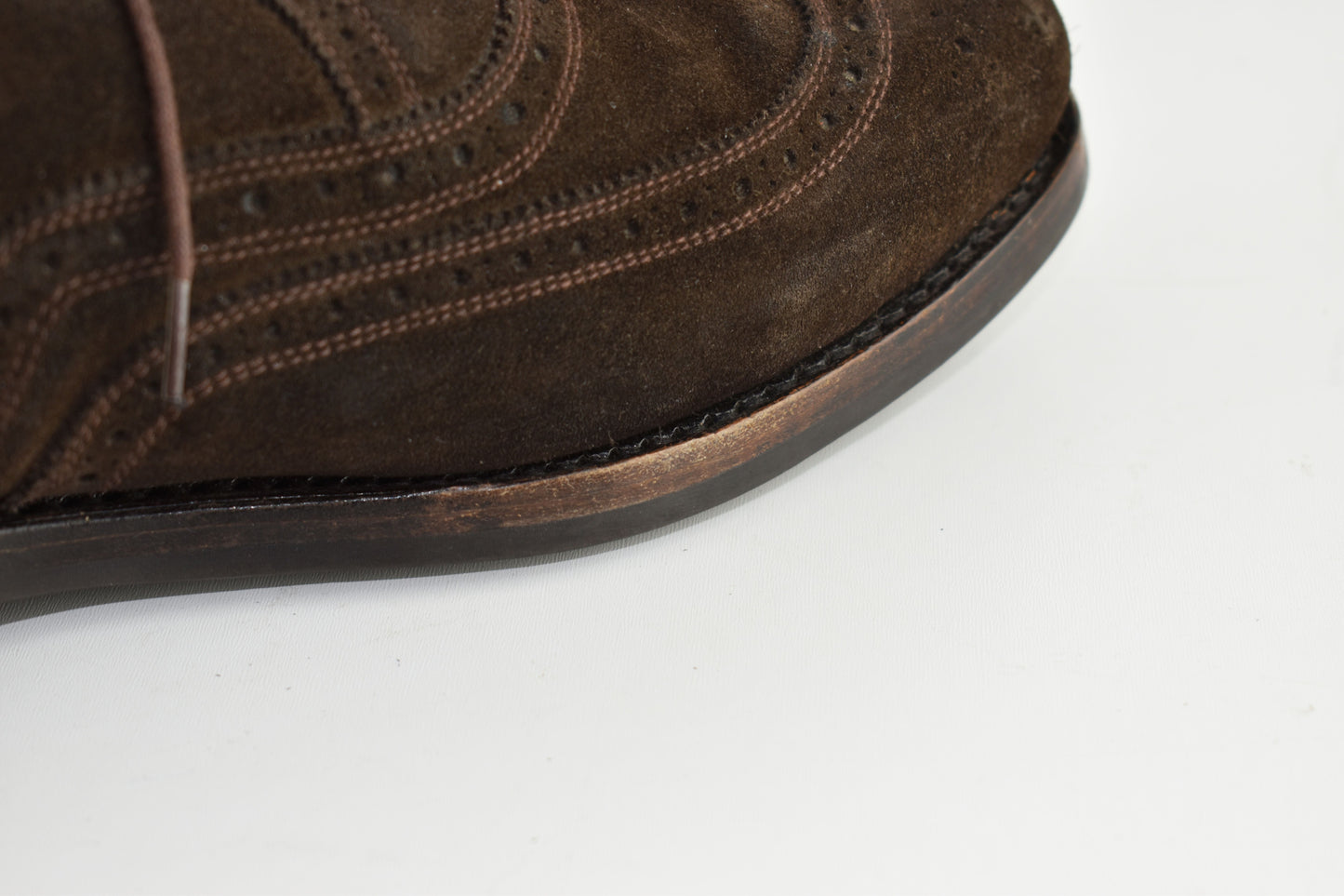 Ambiorix Brown Suede Oxford Brogues Men Shoes, Size EU 43.5, V.Good 7/10