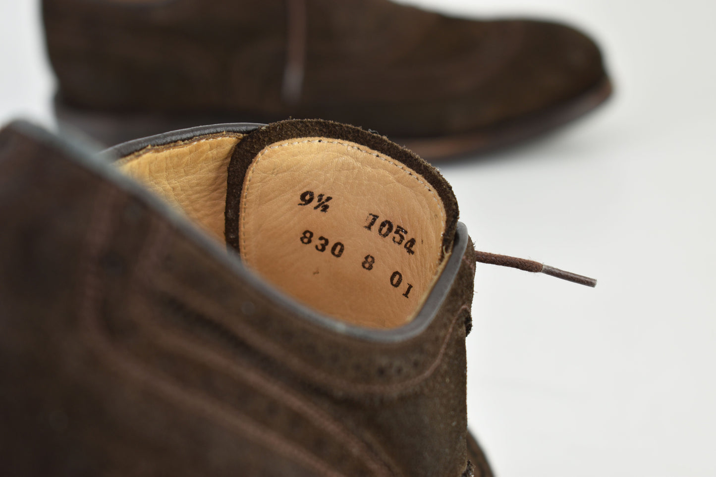 Ambiorix Brown Suede Oxford Brogues Men Shoes, Size EU 43.5, V.Good 7/10