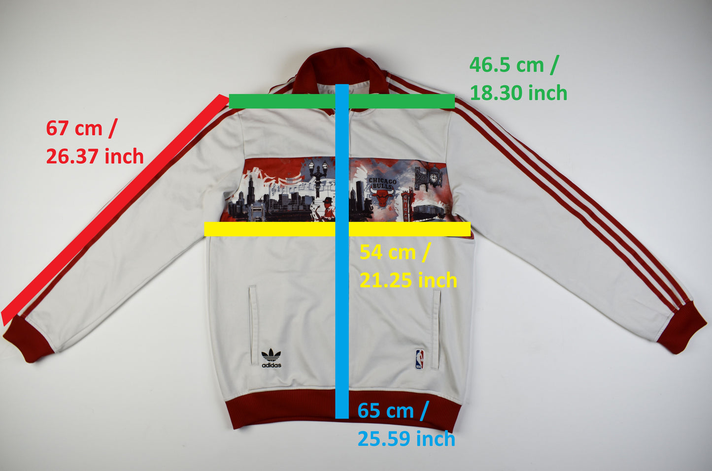 Adidas 2011 NBA Chicago Bulls Track Top Size M, V.Good 7/10