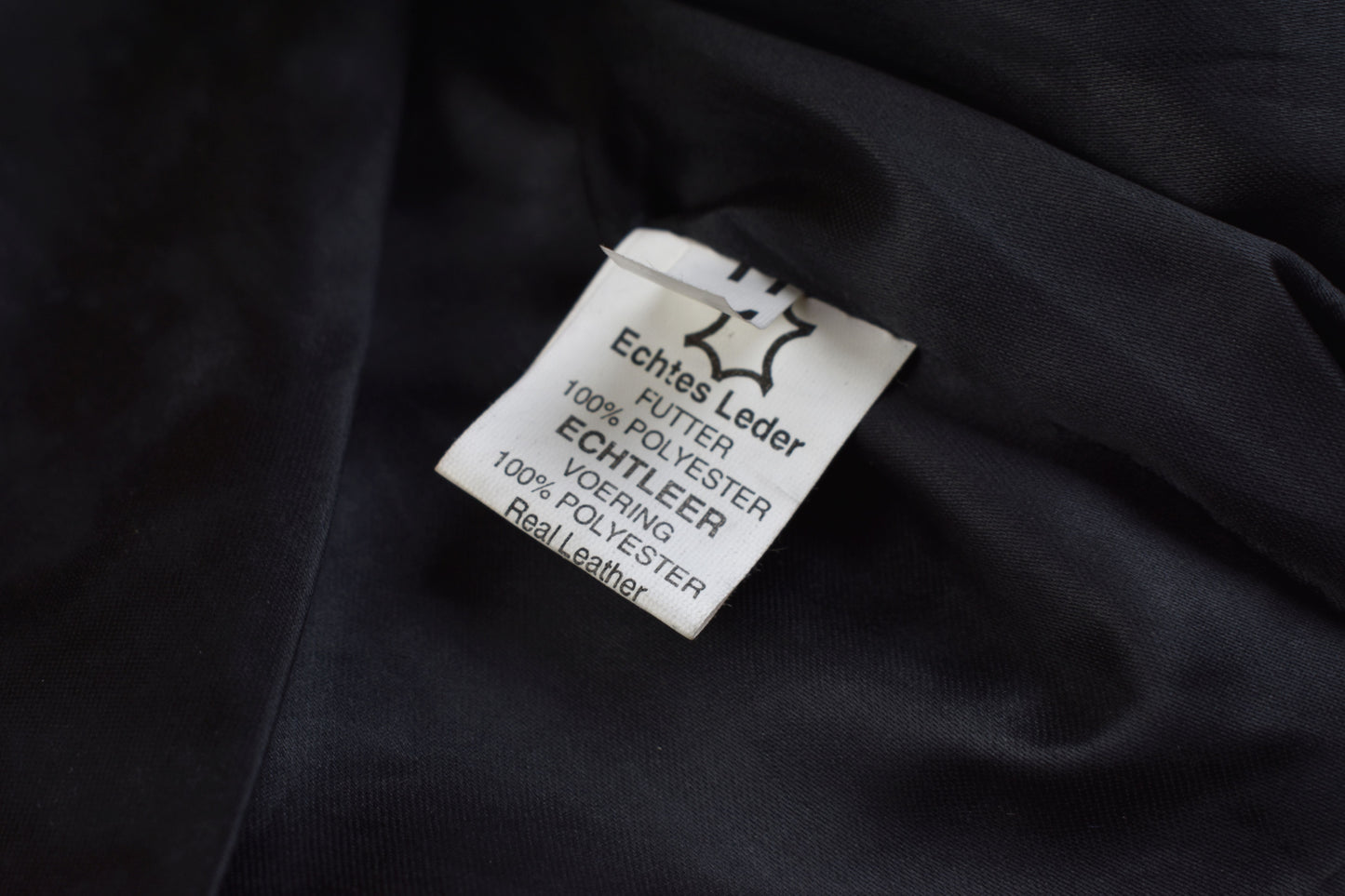 Running Bear Black Suede Western Motorcycle Jacket Size L, V.Good 8/10