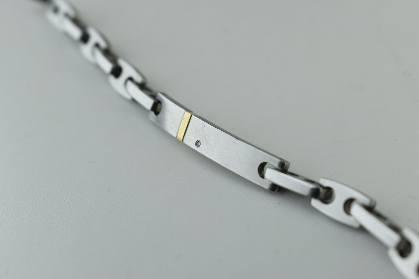 Bliss By Damiani Joint Stainless Steel+ 18K Gold (0.2g)+ Diamond Bracelet 18cmx0.63cm, V.Good 7/10
