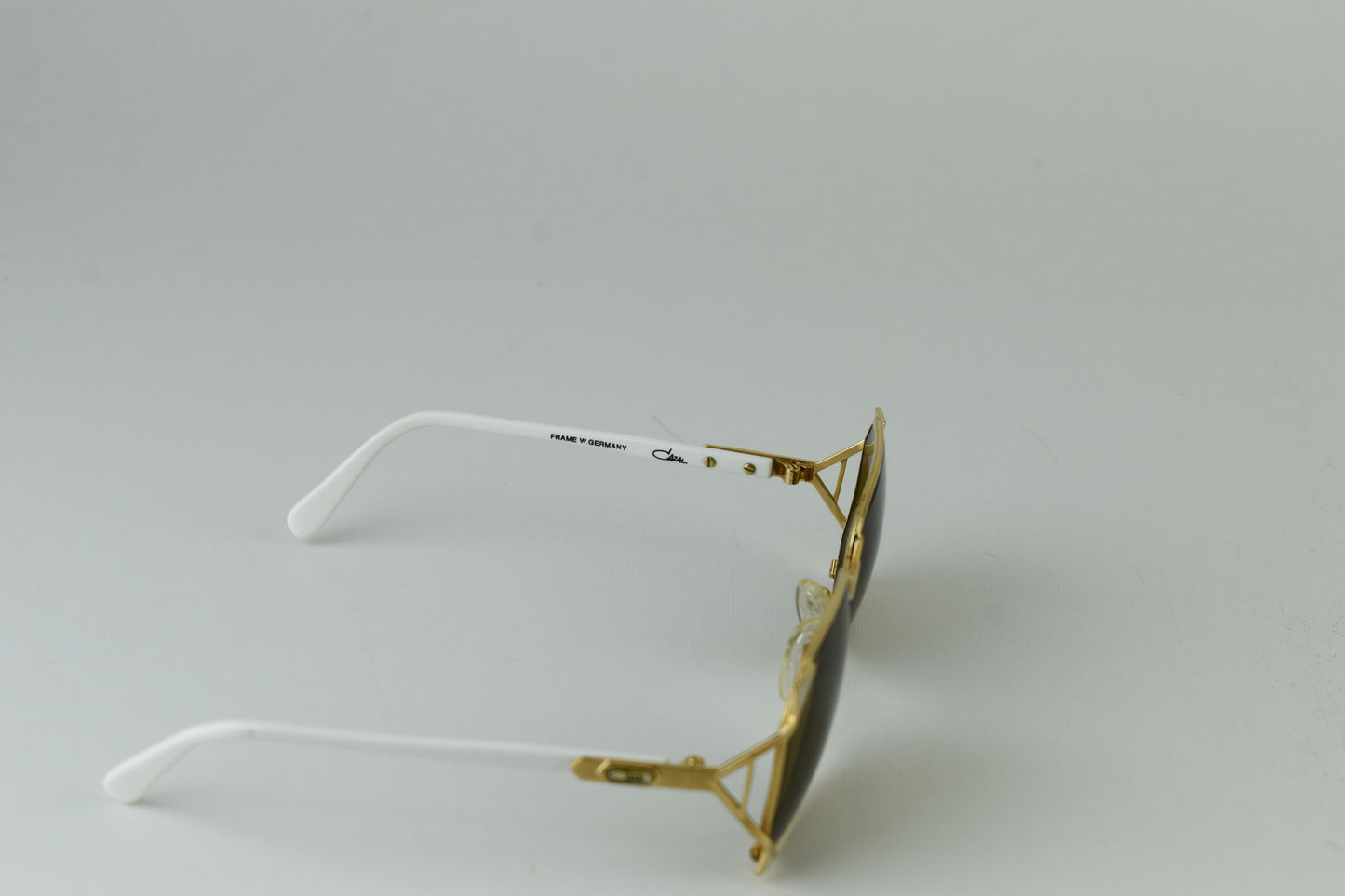Cazal West Germany Model 236 Col. 97/08 Gold White Women Sunglasses 57-15, V.Good 8/10