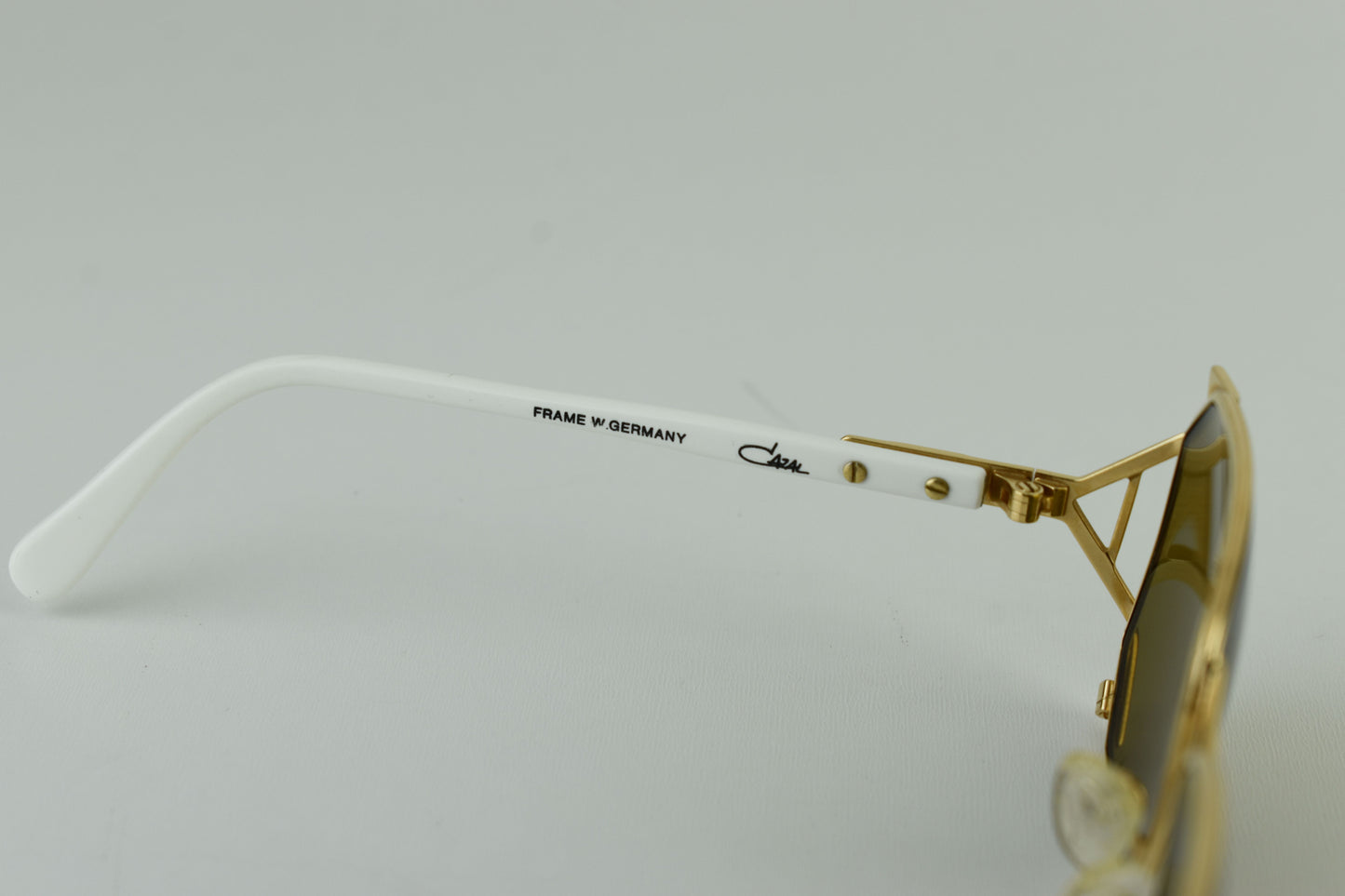 Cazal West Germany Model 236 Col. 97/08 Gold White Women Sunglasses 57-15, V.Good 8/10