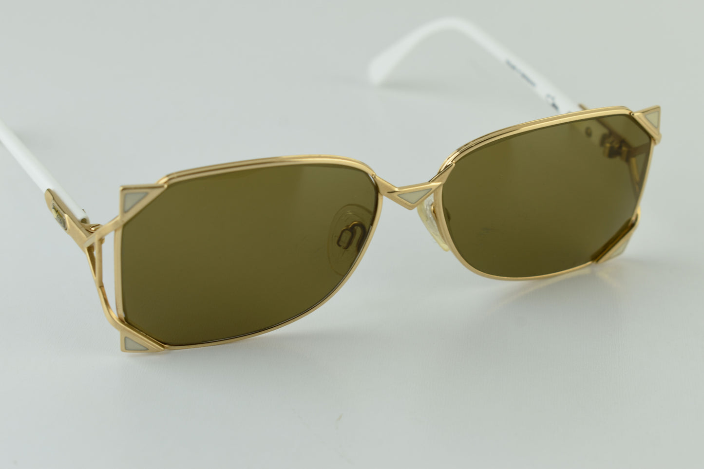 Cazal West Germany Model 236 Col. 97/08 Gold White Women Sunglasses 57-15, V.Good 8/10