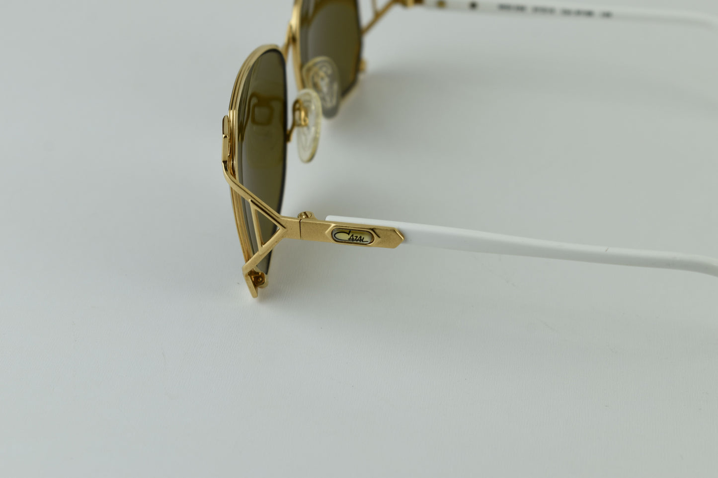 Cazal West Germany Model 236 Col. 97/08 Gold White Women Sunglasses 57-15, V.Good 8/10