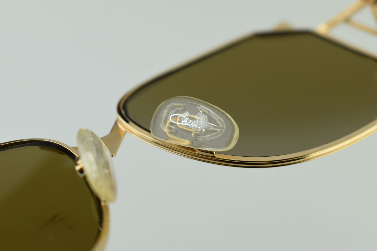 Cazal West Germany Model 236 Col. 97/08 Gold White Women Sunglasses 57-15, V.Good 8/10