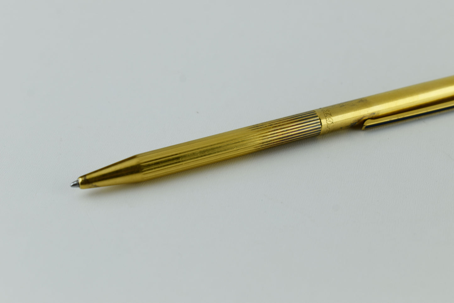 ST Dupont Classic Vermeil 925 Silver Gold Filled Ballpoint Pen, V.Good 7/10
