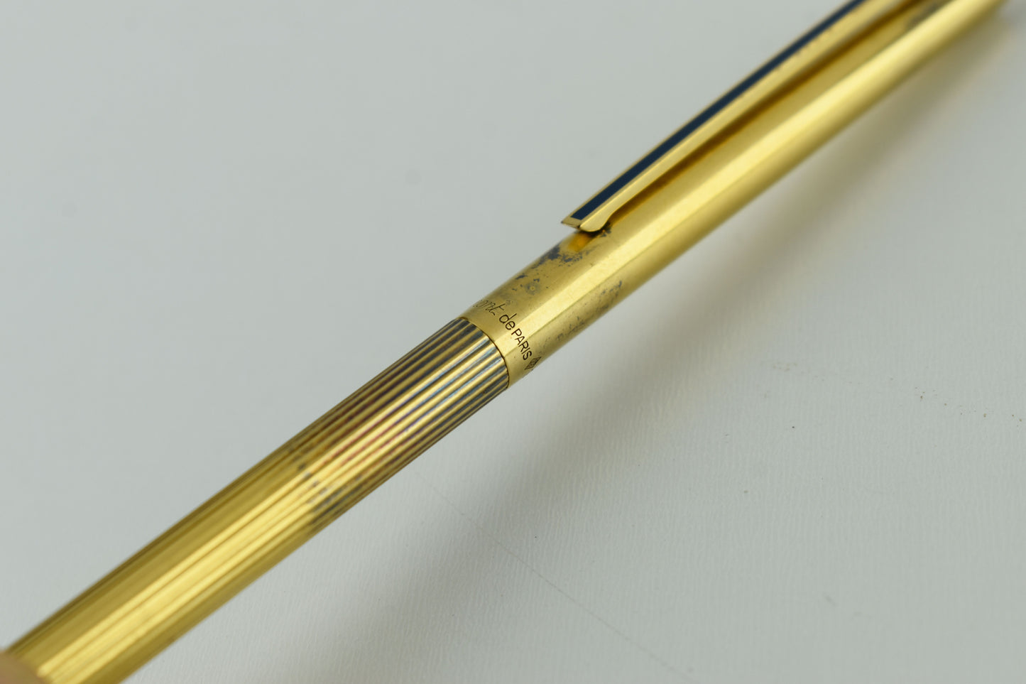 ST Dupont Classic Vermeil 925 Silver Gold Filled Ballpoint Pen, V.Good 7/10