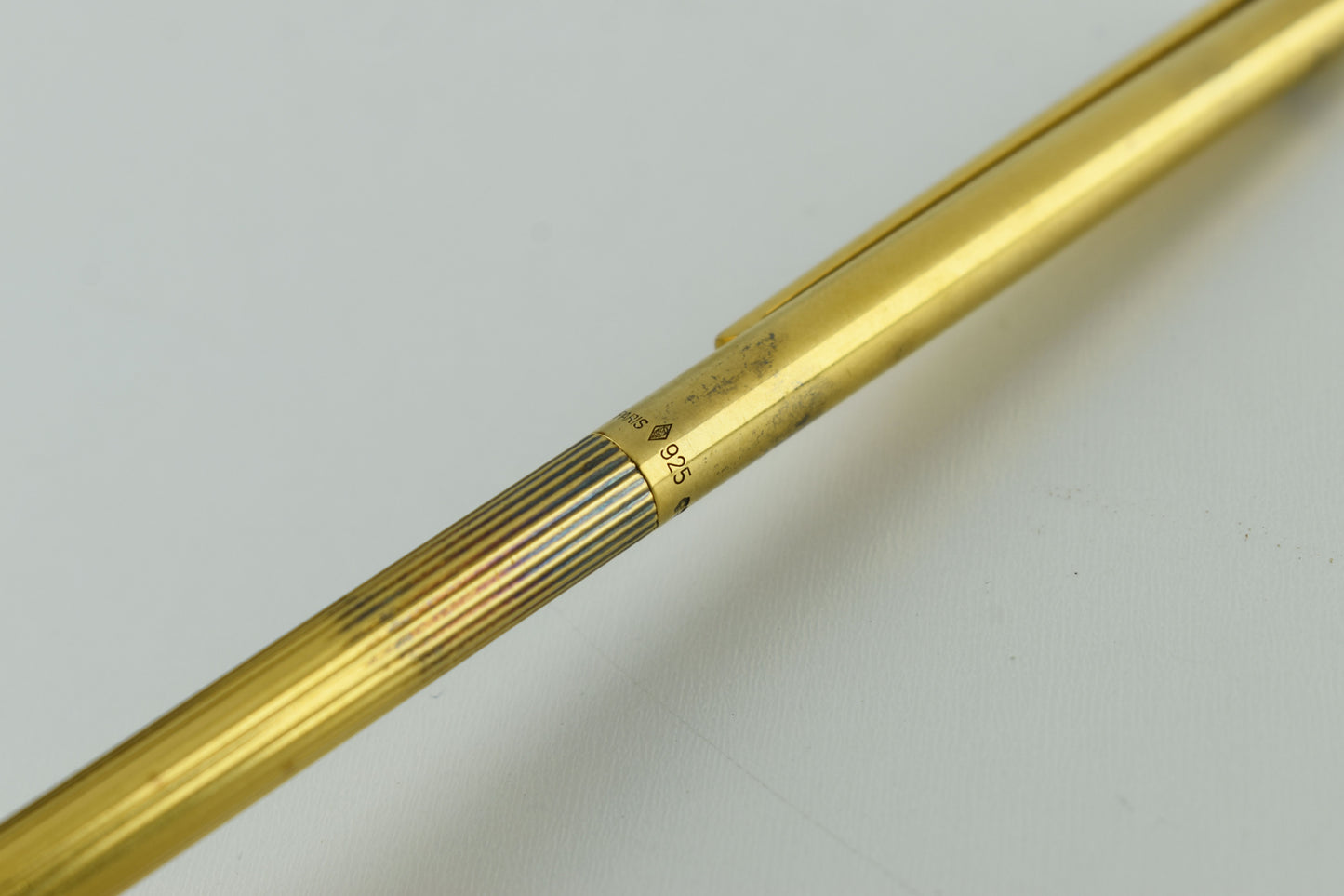 ST Dupont Classic Vermeil 925 Silver Gold Filled Ballpoint Pen, V.Good 7/10