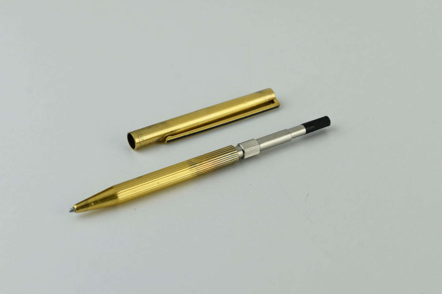 ST Dupont Classic Vermeil 925 Silver Gold Filled Ballpoint Pen, V.Good 7/10