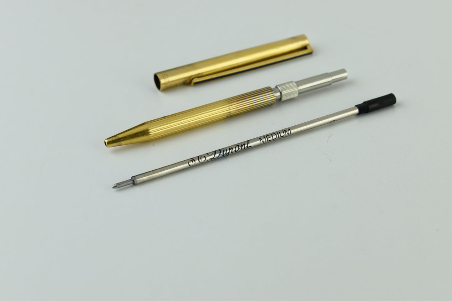 ST Dupont Classic Vermeil 925 Silver Gold Filled Ballpoint Pen, V.Good 7/10