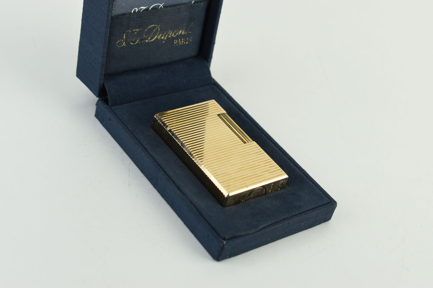 S.T. Dupont Paris Lighter 20u Gold Plated 1978 Box and Paper, Excellent 10/10 (AS IS ممجرباش)