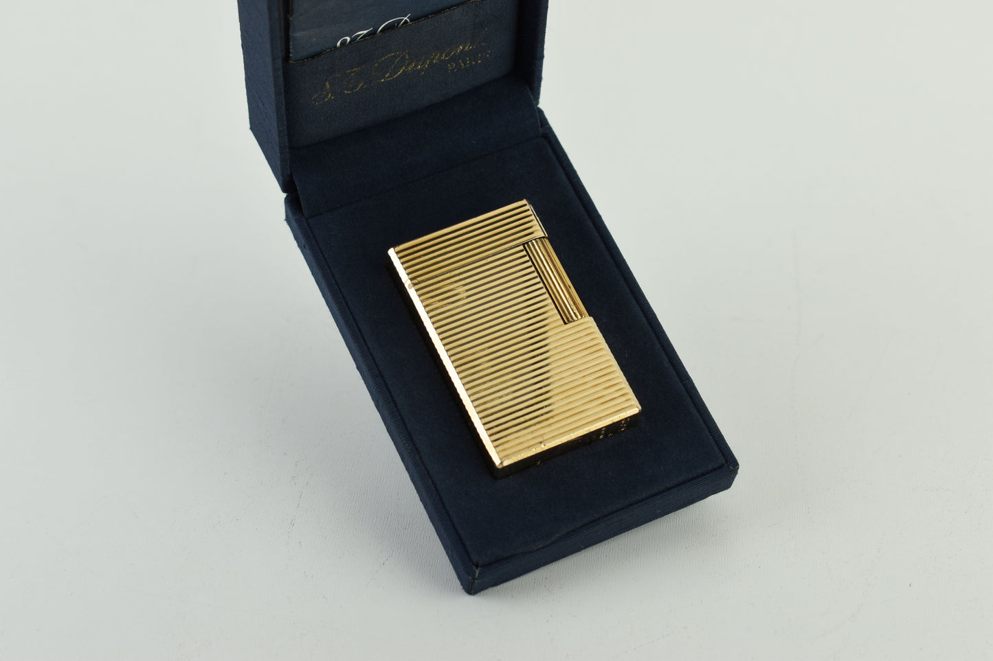 S.T. Dupont Paris Lighter 20u Gold Plated 1978 Box and Paper, Excellent 10/10 (AS IS ممجرباش)