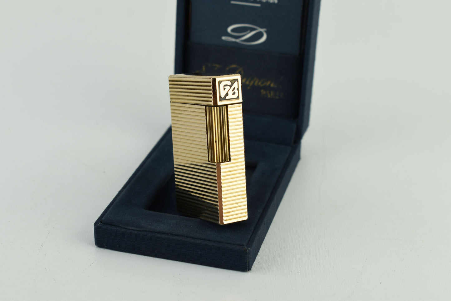 S.T. Dupont Paris Lighter 20u Gold Plated 1978 Box and Paper, Excellent 10/10 (AS IS ممجرباش)