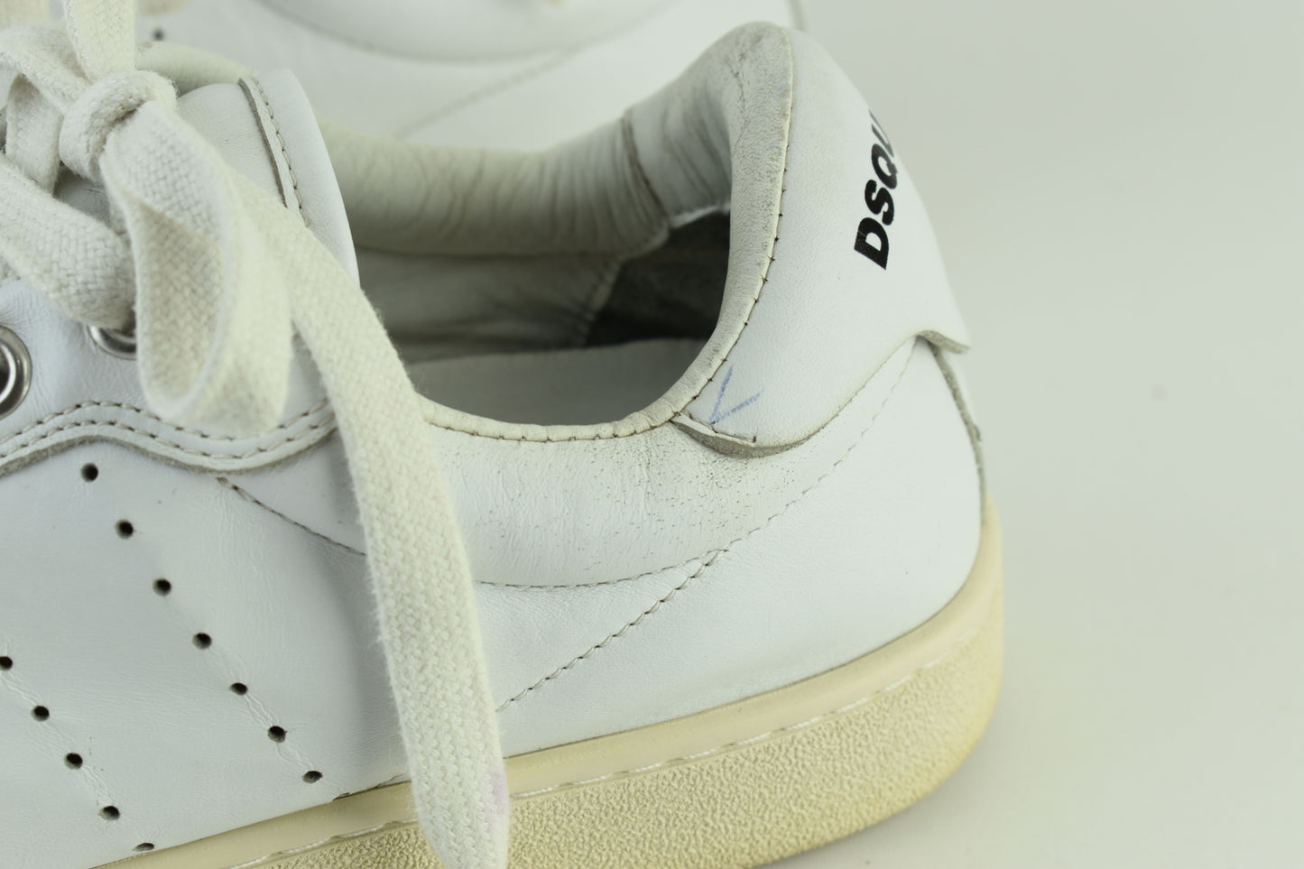 Dsquared2 Santa Monica White Leather Sneakers Men Size EU 41, V.Good 7/10