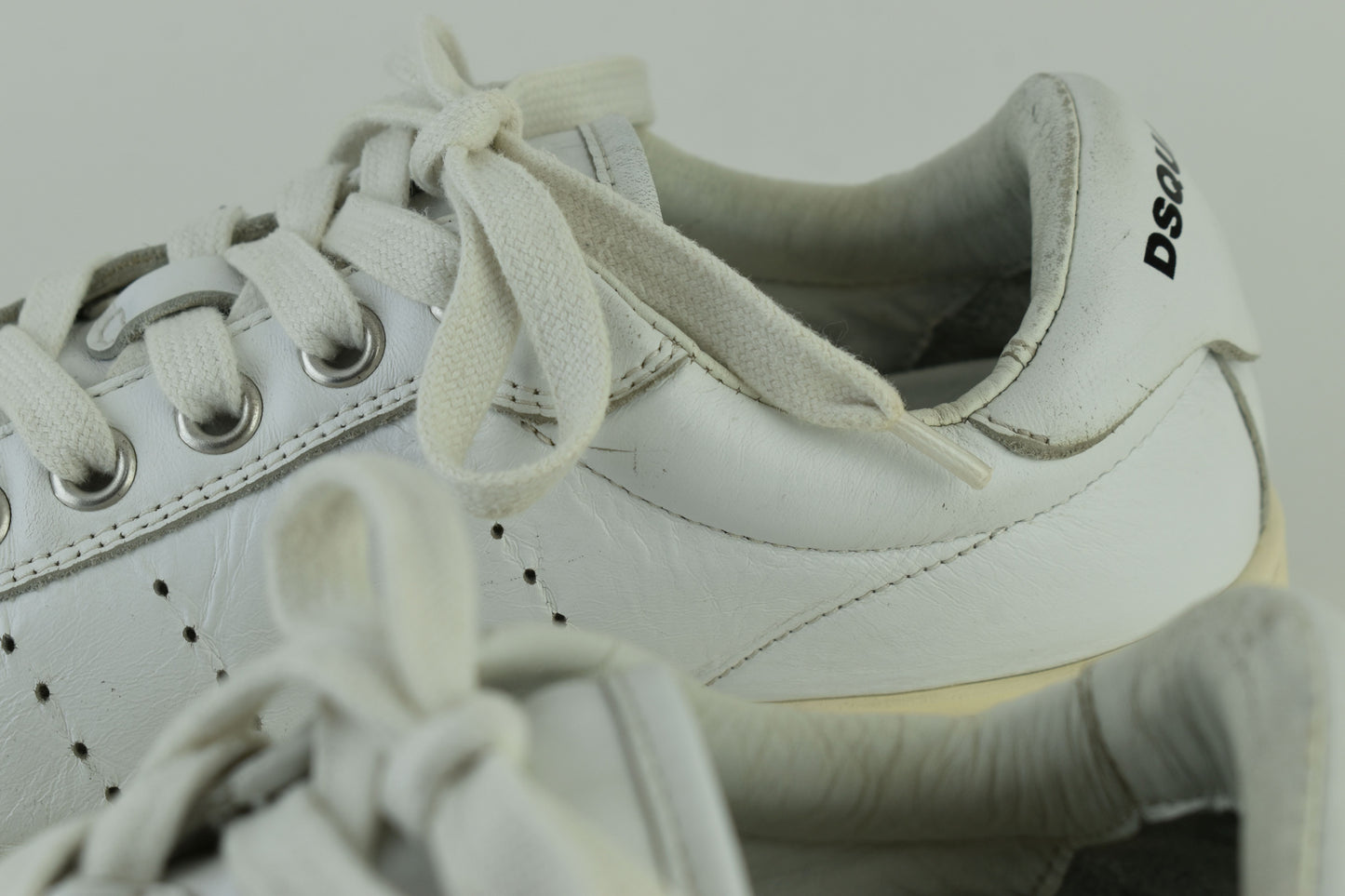 Dsquared2 Santa Monica White Leather Sneakers Men Size EU 41, V.Good 7/10