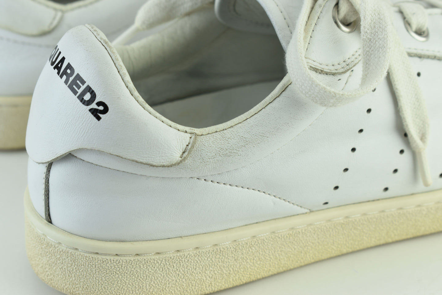 Dsquared2 Santa Monica White Leather Sneakers Men Size EU 41, V.Good 7/10