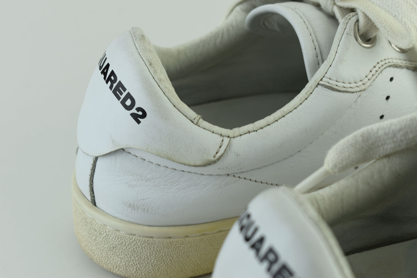 Dsquared2 Santa Monica White Leather Sneakers Men Size EU 41, V.Good 7/10