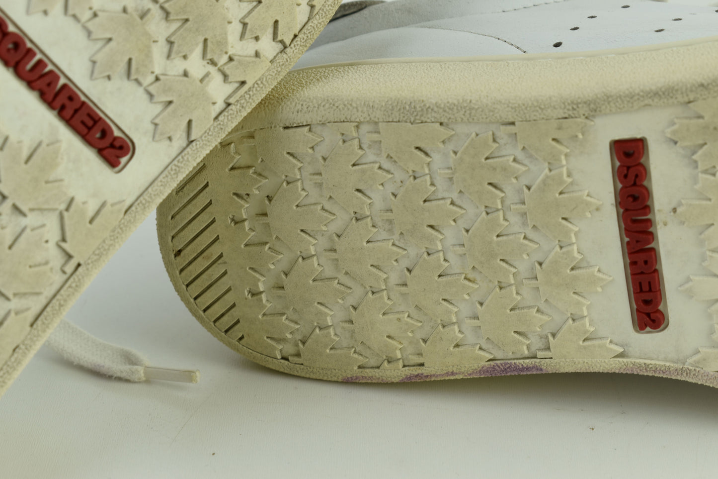 Dsquared2 Santa Monica White Leather Sneakers Men Size EU 41, V.Good 7/10