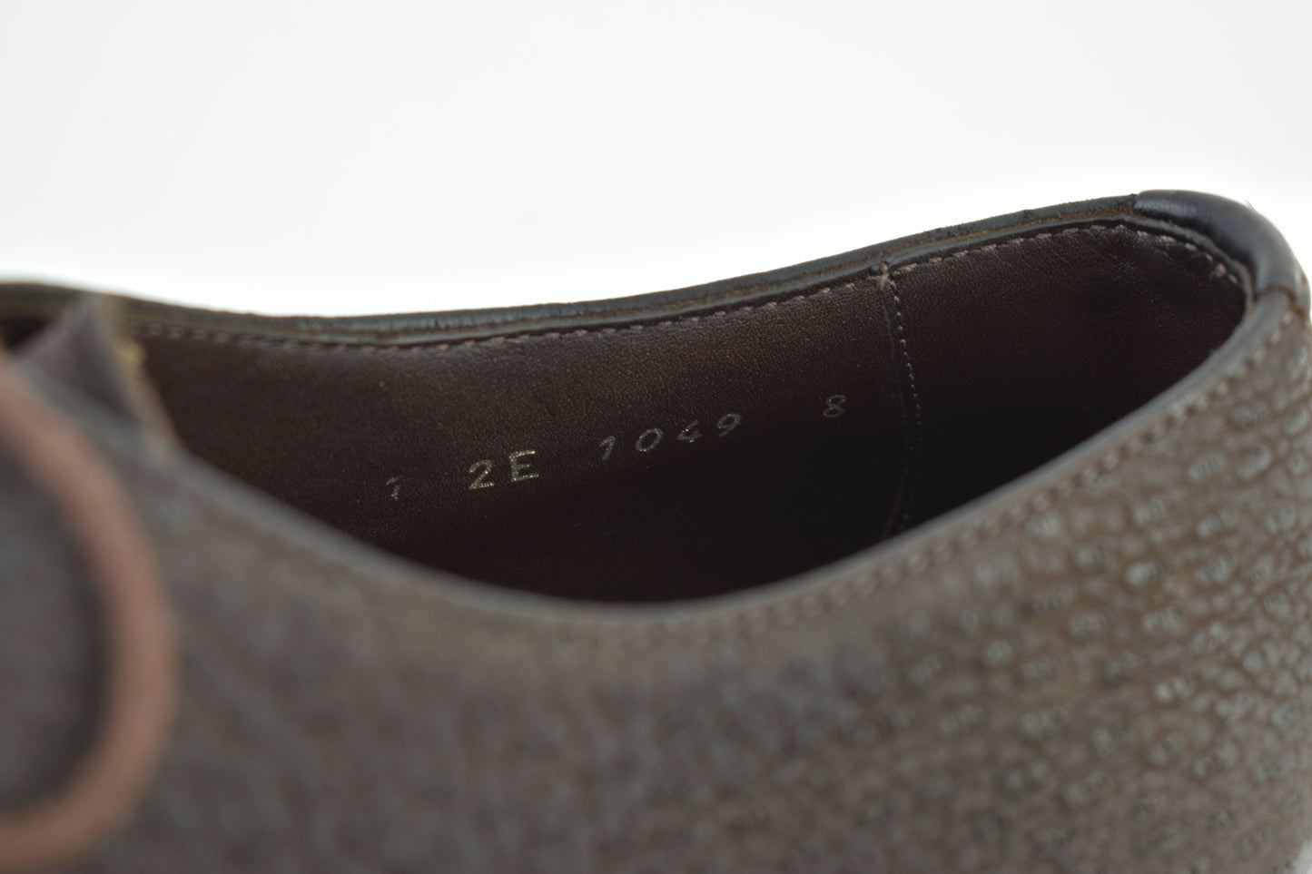 Prada 2E1049 Sawtooth Lug Sole Derby Men Brown Shoes, Size EU42, V.Good 8/10