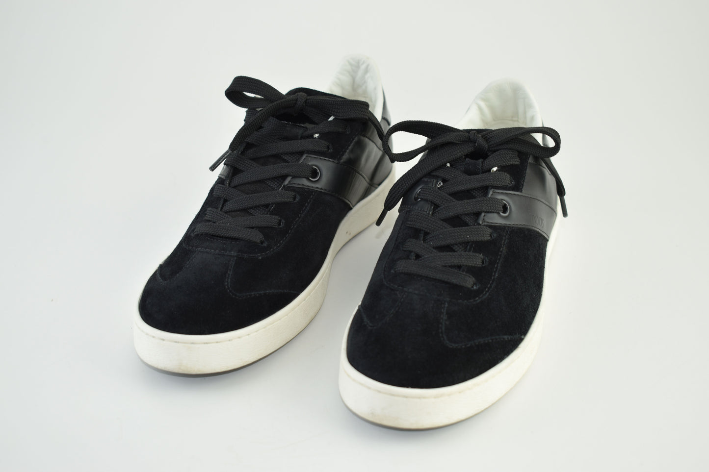 Tod's Suede Leather Low top Black Women Sneakers, Size EU 38, Excellent 9/10