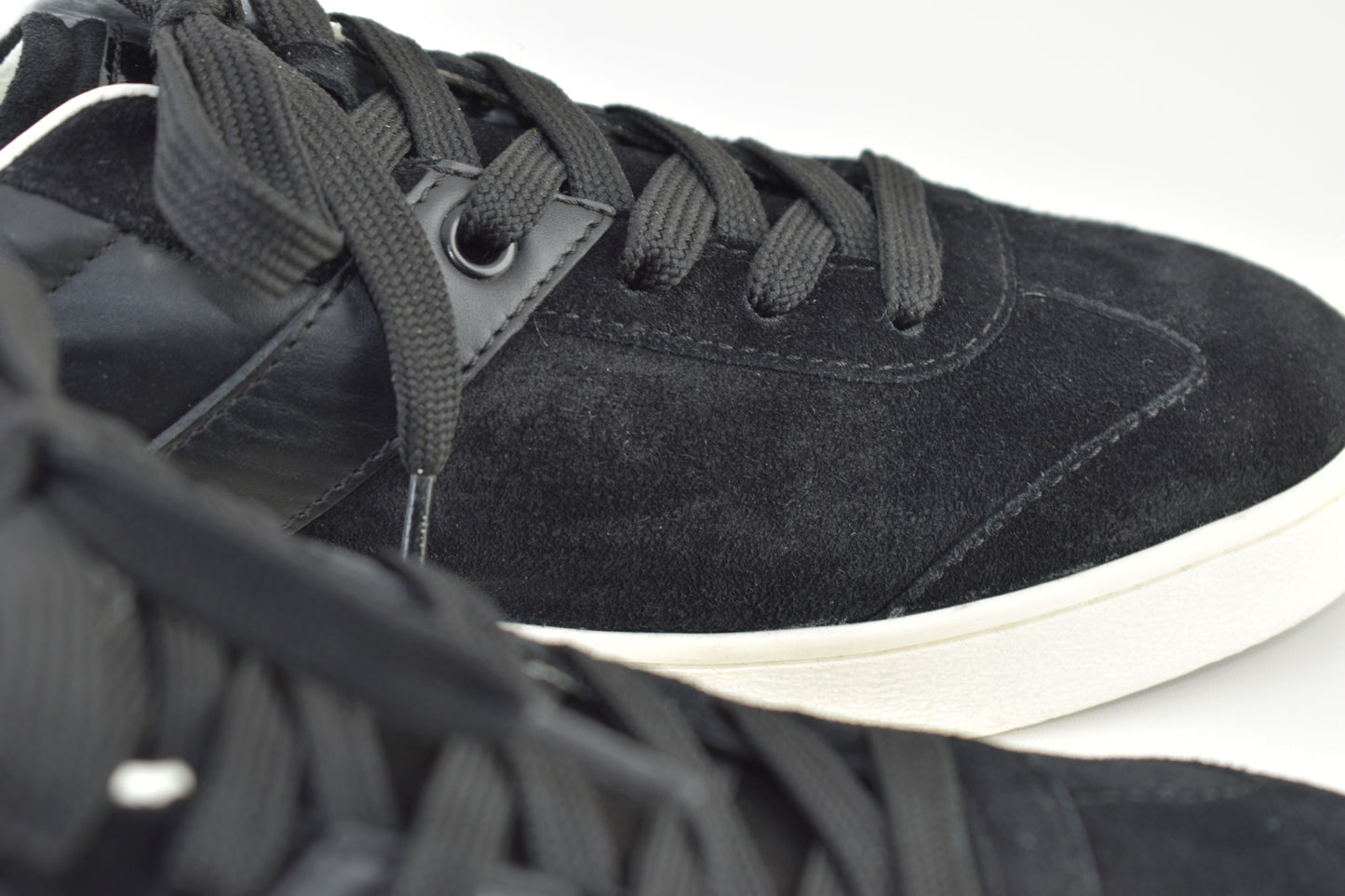 Tod's Suede Leather Low top Black Women Sneakers, Size EU 38, Excellent 9/10