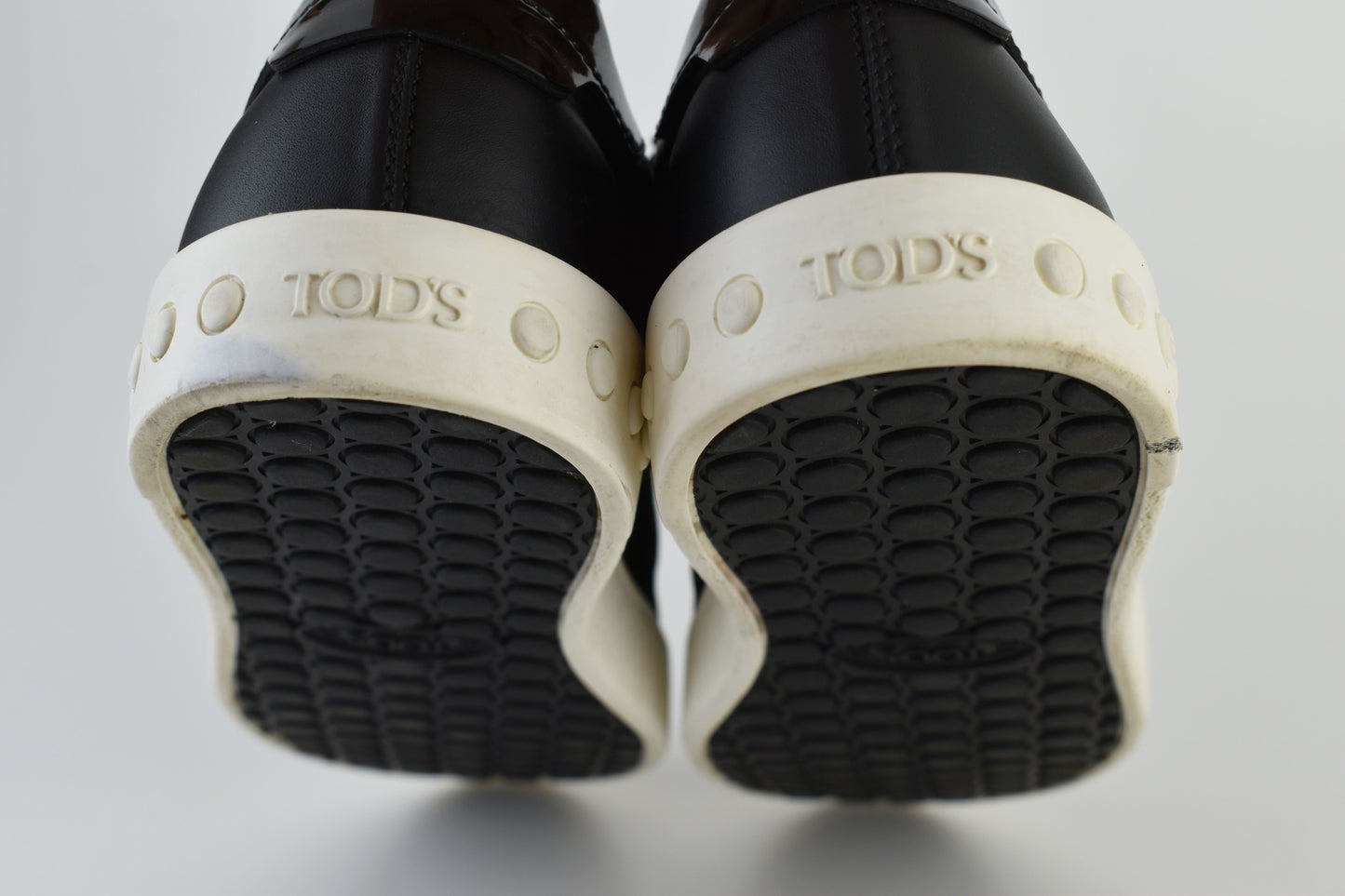 Tod's Suede Leather Low top Black Women Sneakers, Size EU 38, Excellent 9/10