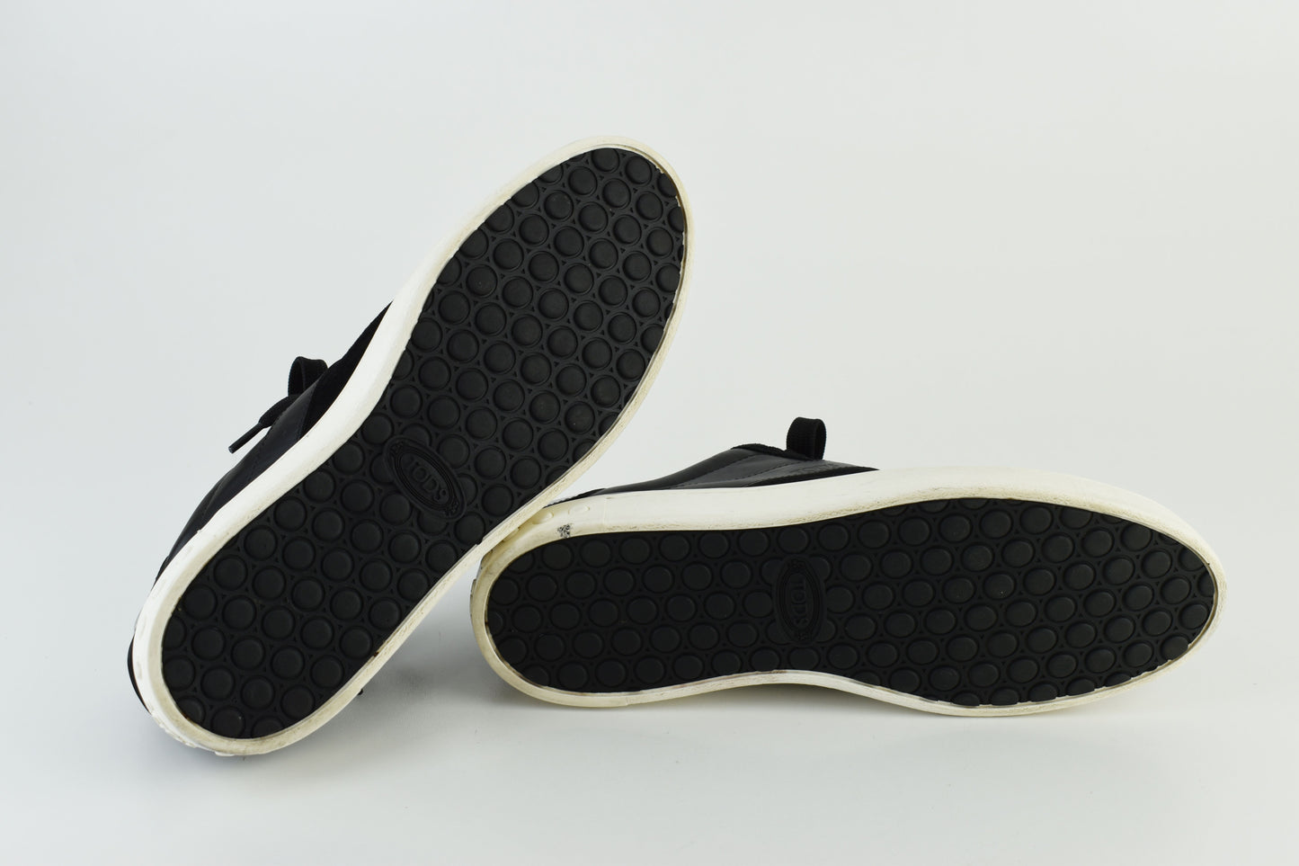 Tod's Suede Leather Low top Black Women Sneakers, Size EU 38, Excellent 9/10