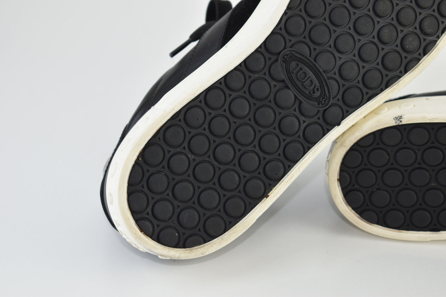 Tod's Suede Leather Low top Black Women Sneakers, Size EU 38, Excellent 9/10