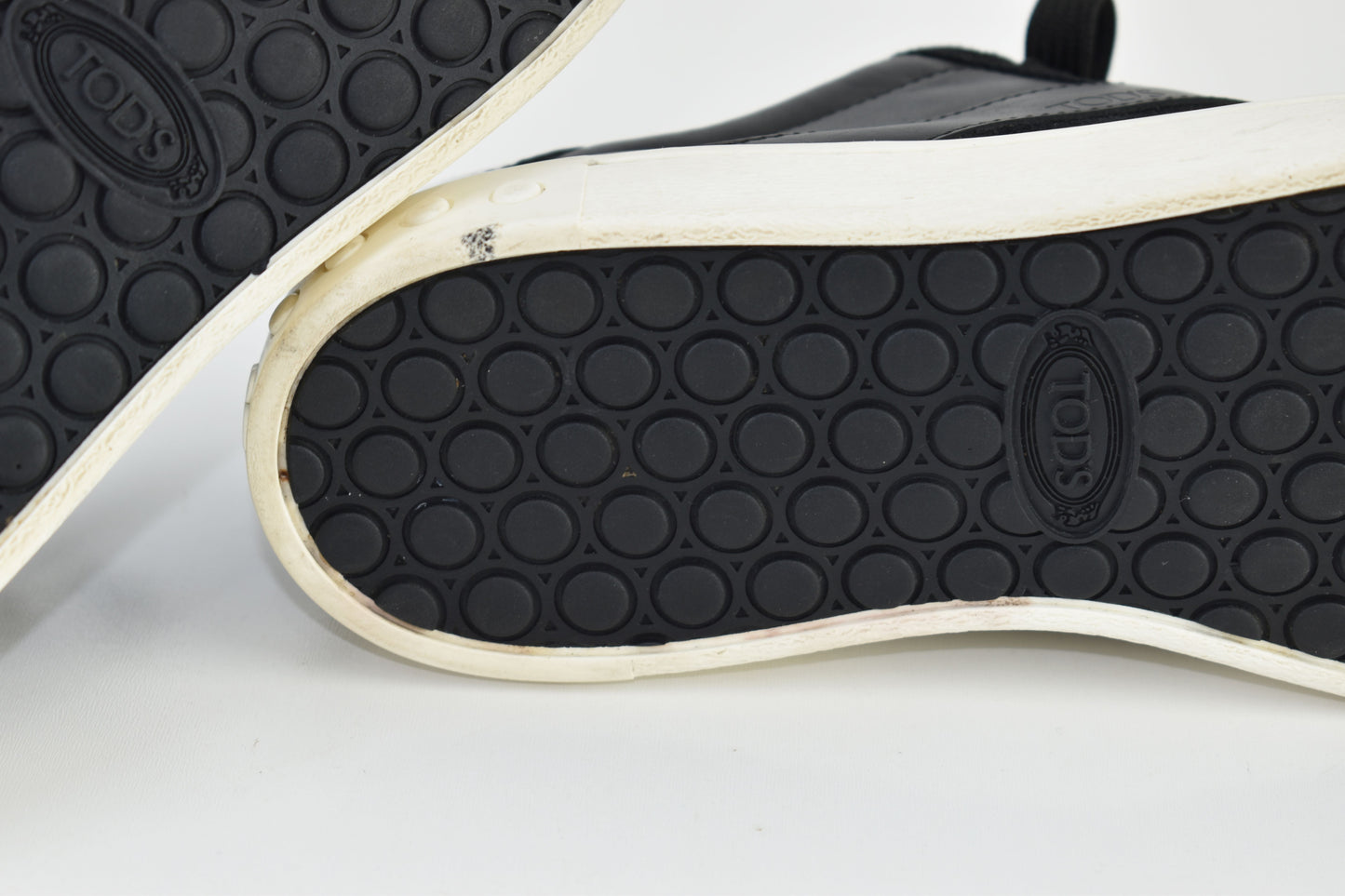 Tod's Suede Leather Low top Black Women Sneakers, Size EU 38, Excellent 9/10
