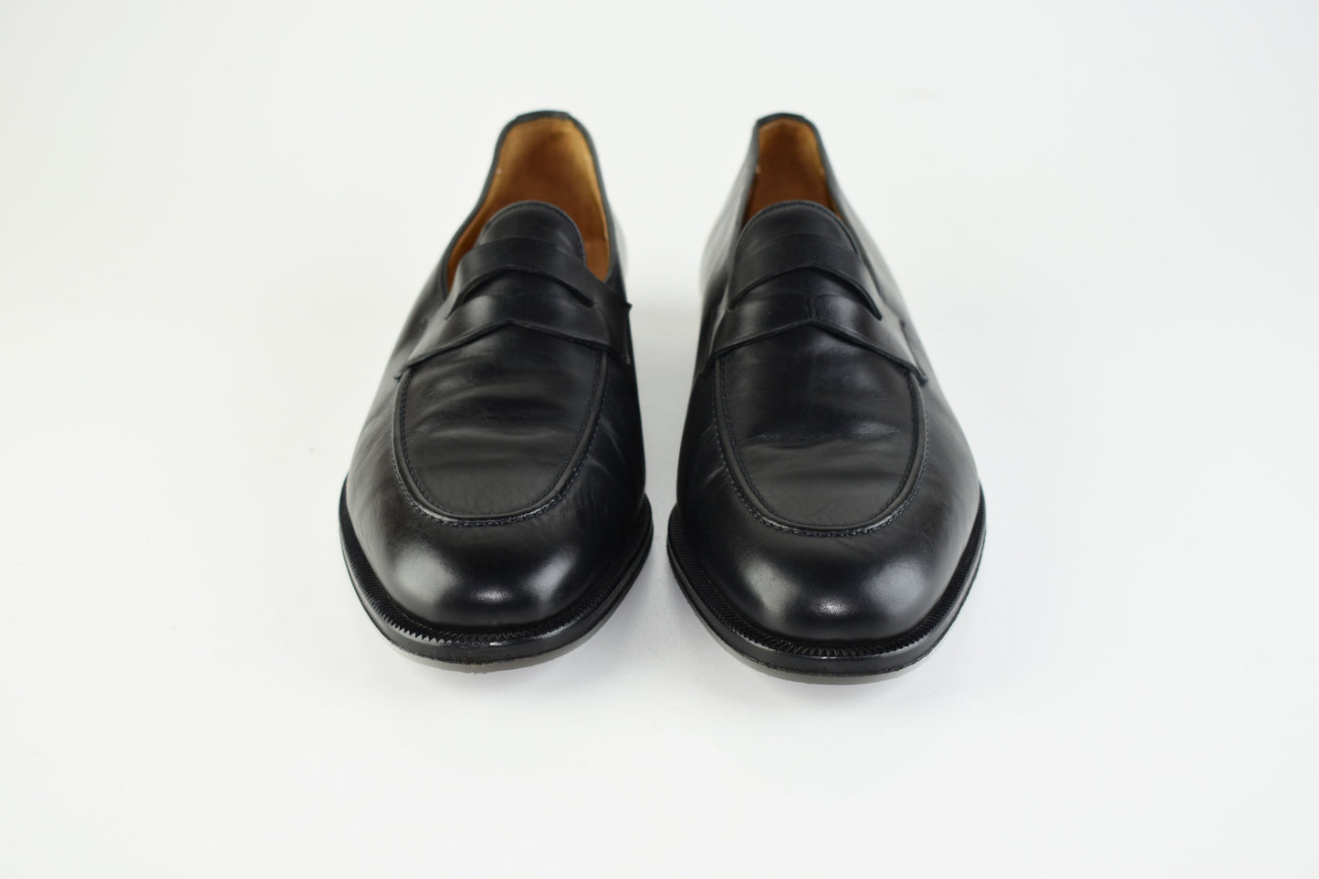 Pakerson Italy Hand made Black Leather Men Penny Loafer, Size EU 45, Excellent 10/10