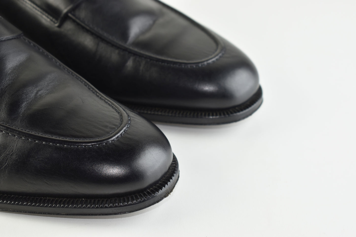 Pakerson Italy Hand made Black Leather Men Penny Loafer, Size EU 45, Excellent 10/10